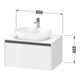 Duravit Meuble sous-lavabo Ketho.2 80x55cm, blanc mat, 1 découpe, suspendu mural