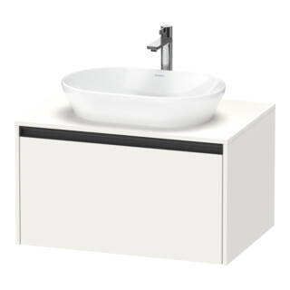 Duravit Meuble sous-lavabo Ketho.2 80x55cm, blanc mat, plan avec 1 découpe, suspendu