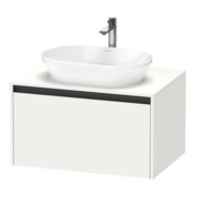 Duravit Meuble sous-lavabo Ketho.2 80x55cm, blanc mat, plan avec 1 découpe, suspendu