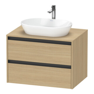 Duravit Meuble sous-lavabo Ketho.2 80x55cm, E N, Pl m 1 découpe, suspendu