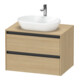 Duravit Meuble sous-lavabo Ketho.2 80x55cm, E N, Pl m 1 découpe, suspendu-1