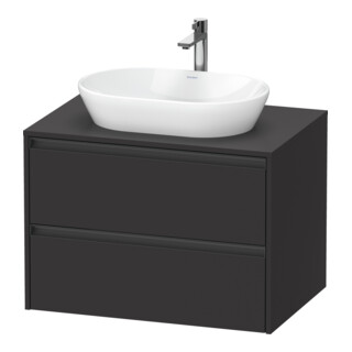 Duravit Meuble sous lavabo Ketho.2 80x55cm, gris, 1 découpe, suspendu