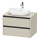 Duravit Meuble sous-lavabo Ketho.2 80x55cm, T m, Pl m 1 découpe, suspendu-1