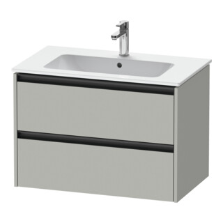 Duravit Meuble sous lavabo Ketho.2 81x48 cm, béton gris, 2 tiroirs, suspendu