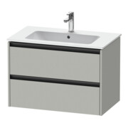 Duravit Meuble sous lavabo Ketho.2 81x48 cm, béton gris, 2 tiroirs, suspendu