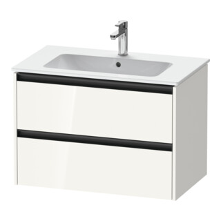 Duravit Meuble sous lavabo Ketho.2 81x48 cm, blanc brillant, 2 tiroirs, suspendu
