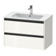 Duravit Meuble sous lavabo Ketho.2 81x48 cm, blanc brillant, 2 tiroirs, suspendu-1