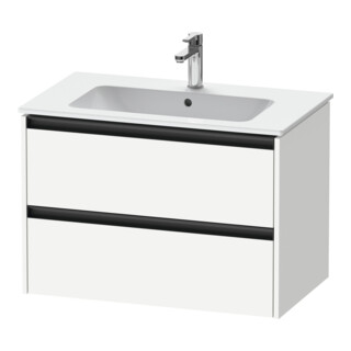 Duravit Meuble sous lavabo Ketho.2 81x48 cm, blanc mat, 2 tiroirs, suspendu