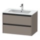 Duravit Meuble sous lavabo Ketho.2 81x48 cm, blanc mat, 2 tiroirs, suspendu-1