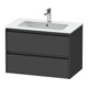 Duravit Meuble sous lavabo Ketho.2 81x48 cm, graph ma, 2 tiroirs, suspendu-1