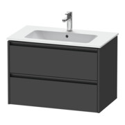 Duravit Meuble sous lavabo Ketho.2 81x48 cm, graph ma, 2 tiroirs, suspendu