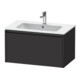 Duravit Meuble sous lavabo Ketho.2 81x48 cm, graphite mat, 1 tiroir, suspendu-1