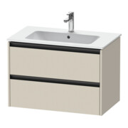 Duravit Meuble sous-lavabo Ketho.2 81x48 cm, mat taupe, 2 tiroirs, suspendu