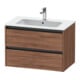 Duravit Meuble sous lavabo Ketho.2 81x48 cm, noyer naturel, 2 tiroirs, suspendu-1