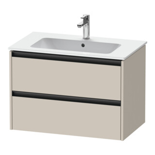 Duravit Meuble sous lavabo Ketho.2 81x48 cm, Taupe, 2 tiroirs, suspendu