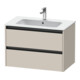 Duravit Meuble sous lavabo Ketho.2 81x48 cm, Taupe, 2 tiroirs, suspendu-1