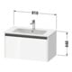 Duravit Meuble sous lavabo Ketho.2 81x48cm, blanc mat, 1 tiroir, suspendu-3