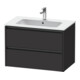 Duravit Meuble sous-lavabo Ketho.2 81x48cm, graphite mat, 2 tiroirs, suspendu-1