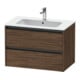 Duravit Meuble sous lavabo Ketho.2 81x48cm, noyer foncé, 2 tiroirs, suspendu-1