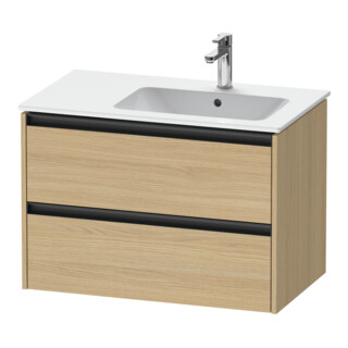 Duravit Meuble sous-lavabo Ketho.2 81x48x54,9 cm, avec évier à droite, chêne naturel