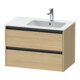 Duravit Meuble sous-lavabo Ketho.2 81x48x54,9 cm, avec évier à droite, chêne naturel-1