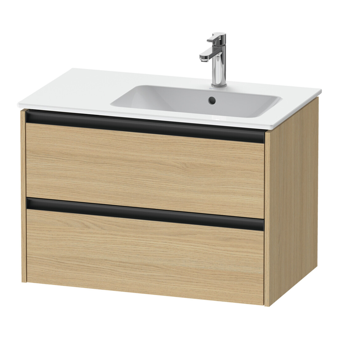 Duravit Meuble sous-lavabo Ketho.2 81x48x54,9 cm, avec évier à droite, chêne naturel