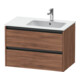 Duravit Meuble sous-lavabo Ketho.2 81x48x54,9 cm, avec évier à droite, noyer naturel-1