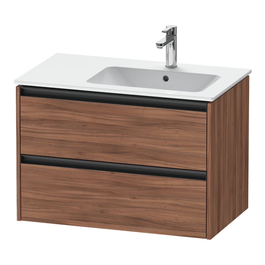 Duravit Meuble sous-lavabo Ketho.2 81x48x54,9 cm, avec évier à droite, noyer naturel