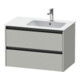 Duravit Meuble sous-lavabo Ketho.2 81x48x54,9 cm, avec trou robinet à droite, gris béton-1
