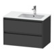 Duravit Meuble sous-lavabo Ketho.2 81x48x54,9 cm, p. lavabo c. bac, graph ma-1