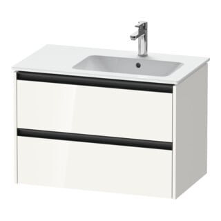 Duravit Meuble sous-lavabo Ketho.2 81x48x54,9 cm, p. lave-mains c. lavabo à droite, blanc brillant