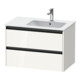 Duravit Meuble sous-lavabo Ketho.2 81x48x54,9 cm, p. lave-mains c. lavabo à droite, blanc brillant-1