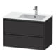 Duravit Meuble sous-lavabo Ketho.2 81x48x54,9 cm, pour lavabo à droite, graphite mat-1