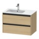 Duravit Meuble sous-lavabo Ketho.2 81x48x54,9 cm, pour lavabo avec cuvette à gauche, beige naturel-1