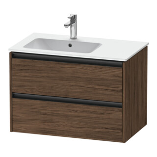 Duravit Meuble sous lavabo Ketho.2 81x48x54,9 cm, pour lavabo avec trou gauche, noyer foncé
