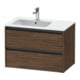 Duravit Meuble sous lavabo Ketho.2 81x48x54,9 cm, pour lavabo avec trou gauche, noyer foncé-1
