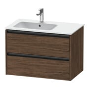 Duravit Meuble sous lavabo Ketho.2 81x48x54,9 cm, pour lavabo avec trou gauche, noyer foncé