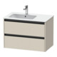 Duravit Meuble sous-lavabo Ketho.2 81x48x54,9 cm, pour lavabo avec trou robinet, gauche, Tau mat-1