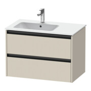Duravit Meuble sous-lavabo Ketho.2 81x48x54,9 cm, pour lavabo avec trou robinet, gauche, Tau mat