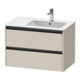 Duravit Meuble sous-lavabo Ketho.2 81x48x54,9 cm, pour lavabo avec trou, Tau mat, droite-1