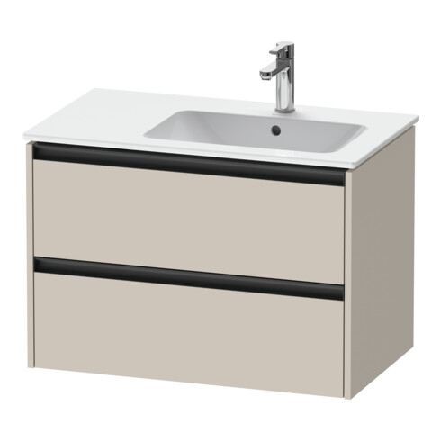 Duravit Meuble sous-lavabo Ketho.2 81x48x54,9 cm, pour lavabo avec trou, Tau mat, droite