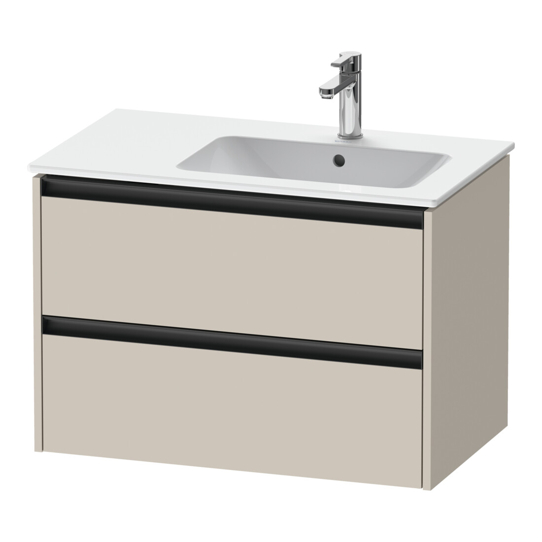 Duravit Meuble sous-lavabo Ketho.2 81x48x54,9 cm, pour lavabo avec trou, Tau mat, droite
