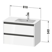 Duravit Meuble sous lavabo Ketho.2 81x48x54,9cm, p/vasque c/bonnet, lin-3