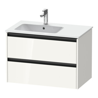 Duravit Meuble sous-lavabo Ketho.2 81x48x54,9cm, pour lavabo avec siphon à gauche, blanc brillant