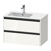 Duravit Meuble sous-lavabo Ketho.2 81x48x54,9cm, pour lavabo avec siphon à gauche, blanc brillant