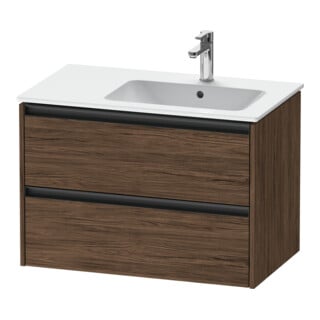 Duravit Meuble sous-lavabo Ketho.2 81x48x54,9cm, pour lavabo avec trou à droite, noyer foncé