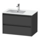 Duravit Meuble sous-lavabo Ketho.2 81x48x54,9cm, pour lavabo avec trou gauche, gris mat-1