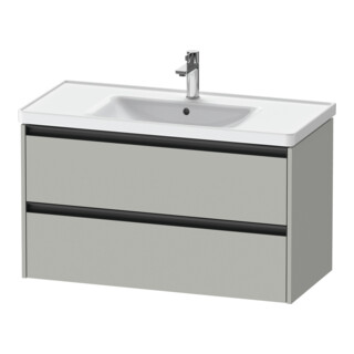 Duravit Meuble sous lavabo Ketho.2 98,4x45,5 cm, béton gris, 2 tiroirs, suspendu