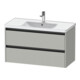 Duravit Meuble sous lavabo Ketho.2 98,4x45,5 cm, béton gris, 2 tiroirs, suspendu-1