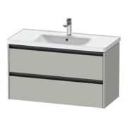 Duravit Meuble sous lavabo Ketho.2 98,4x45,5 cm, béton gris, 2 tiroirs, suspendu
